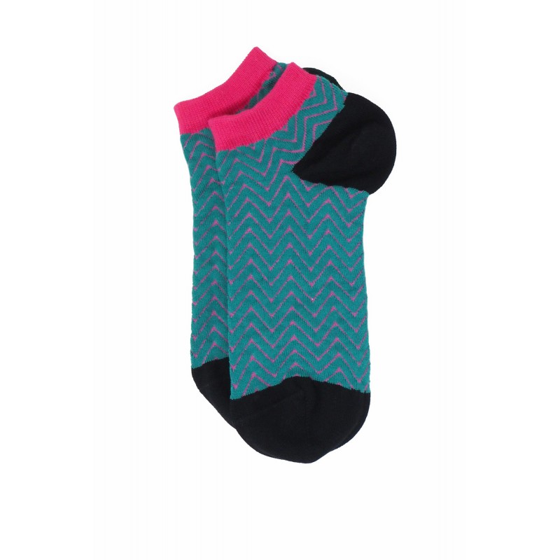 Women PEPER HAROW Zigzag Womens Trainer Socks - Teal £10.00