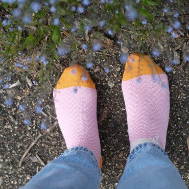 Women PEPER HAROW Zigzag Womens Trainer Socks - Pink £10.00