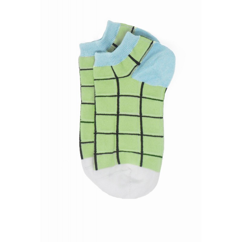 Women PEPER HAROW Grid Womens Trainer Socks - Lime £10.00