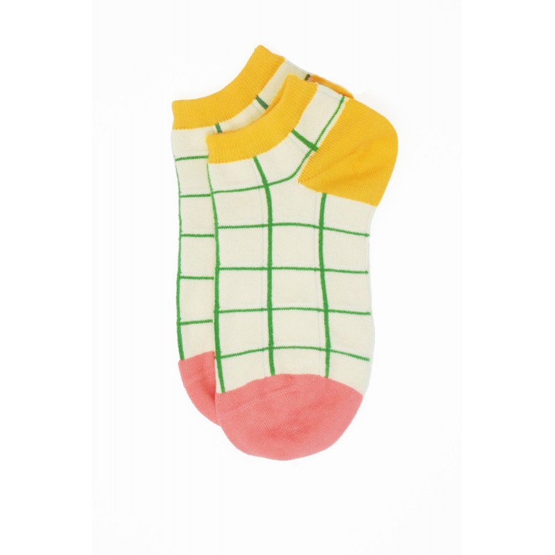 Women PEPER HAROW Grid Womens Trainer Socks - Cream £10.00