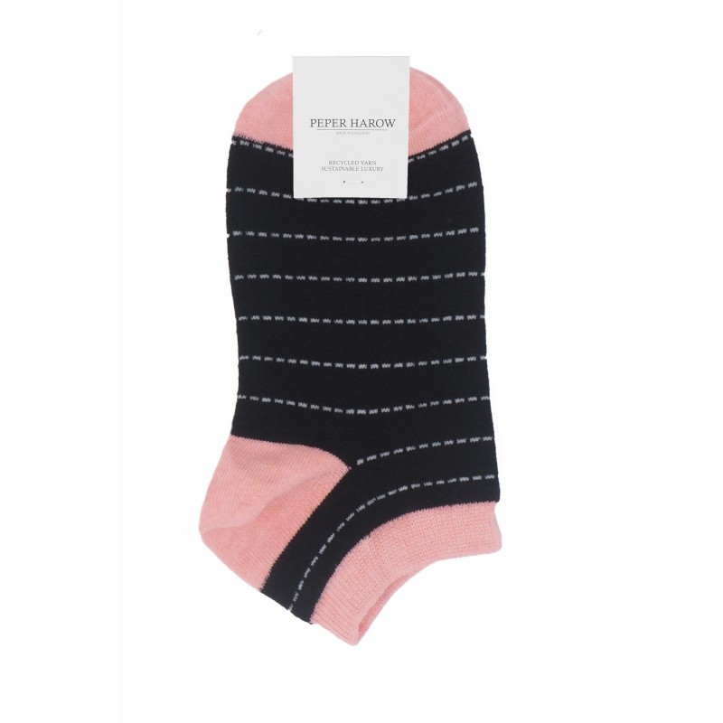 Women PEPER HAROW Dash Womens Trainer Socks - Black £10.00