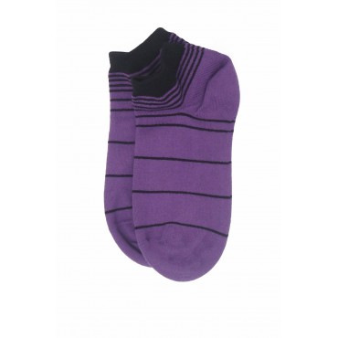 Women PEPER HAROW Retro Stripe Womens Trainer Socks - Purple £9.00