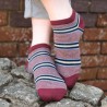 Men PEPER HAROW Multistripe Mens Trainer Socks - Burgundy £11.00