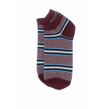 Men PEPER HAROW Multistripe Mens Trainer Socks - Burgundy £11.00