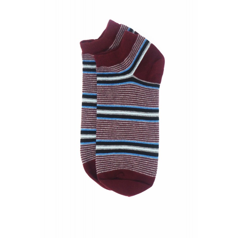 Men PEPER HAROW Multistripe Mens Trainer Socks - Burgundy £11.00