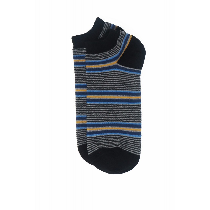 Men PEPER HAROW Multistripe Mens Trainer Socks - Black £11.00