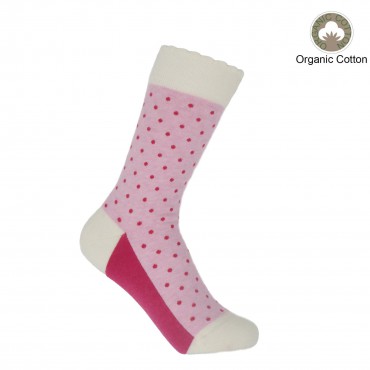 Women PEPER HAROW Pin Polka Womens Socks - Pink £14.00