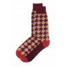 Men PEPER HAROW Dimensional Mens Socks - Maroon £13.00