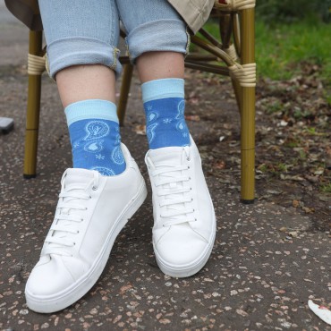 Women PEPER HAROW Paisley Womens Socks - Blue £14.00