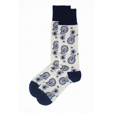 Men PEPER HAROW Paisley Mens Socks - Cream £16.00