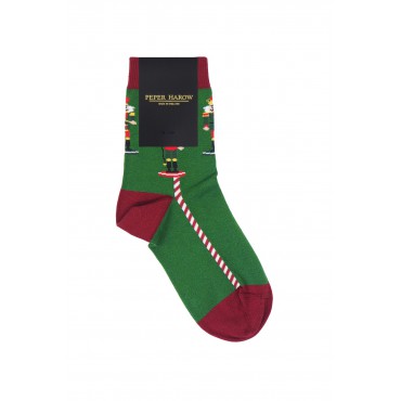 Women PEPER HAROW Nutcracker Womens Socks - Green £7.00