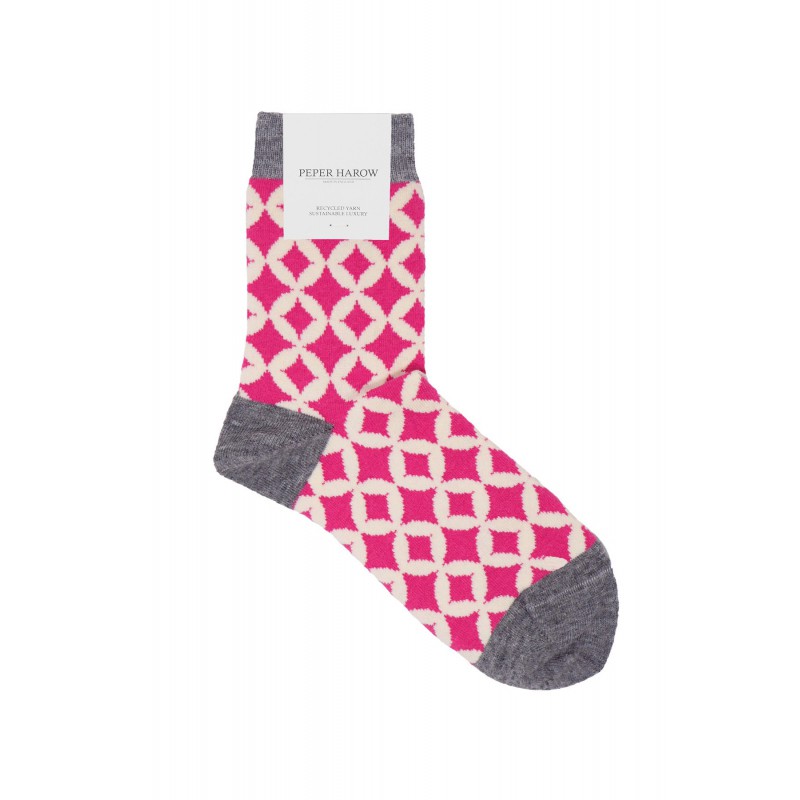 Women PEPER HAROW Mosaic Womens Socks - Pink £12.00