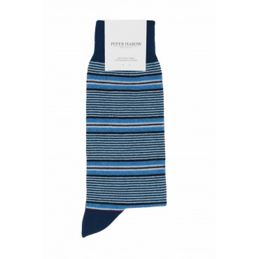 Men PEPER HAROW Multistripe Mens Socks - Navy £13.00