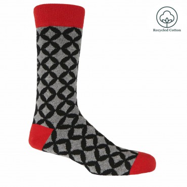 Men PEPER HAROW Mosaic Mens Socks - Black £13.00