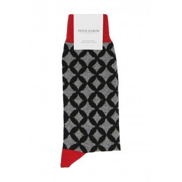 Men PEPER HAROW Mosaic Mens Socks - Black £13.00