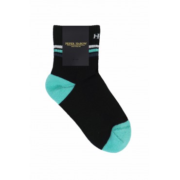 Men PEPER HAROW Quarter Crew Organic Mens Sport Socks - Black £14.00