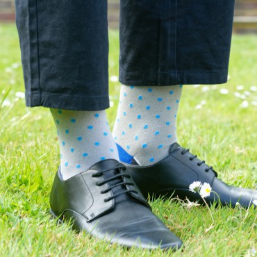 Men PEPER HAROW Pin Polka Mens Socks - Grey £12.00