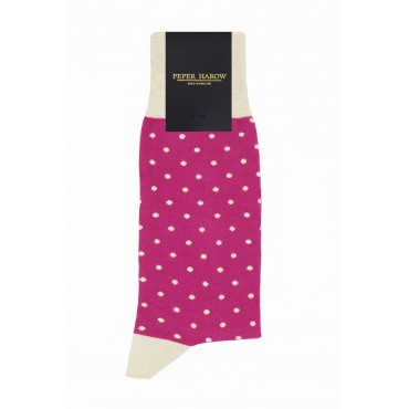 Men PEPER HAROW Pin Polka Mens Socks - Pink £15.00