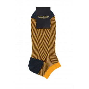 Men PEPER HAROW Lux Taylor Mens Trainer Socks Bundle - Red Yellow £18.00