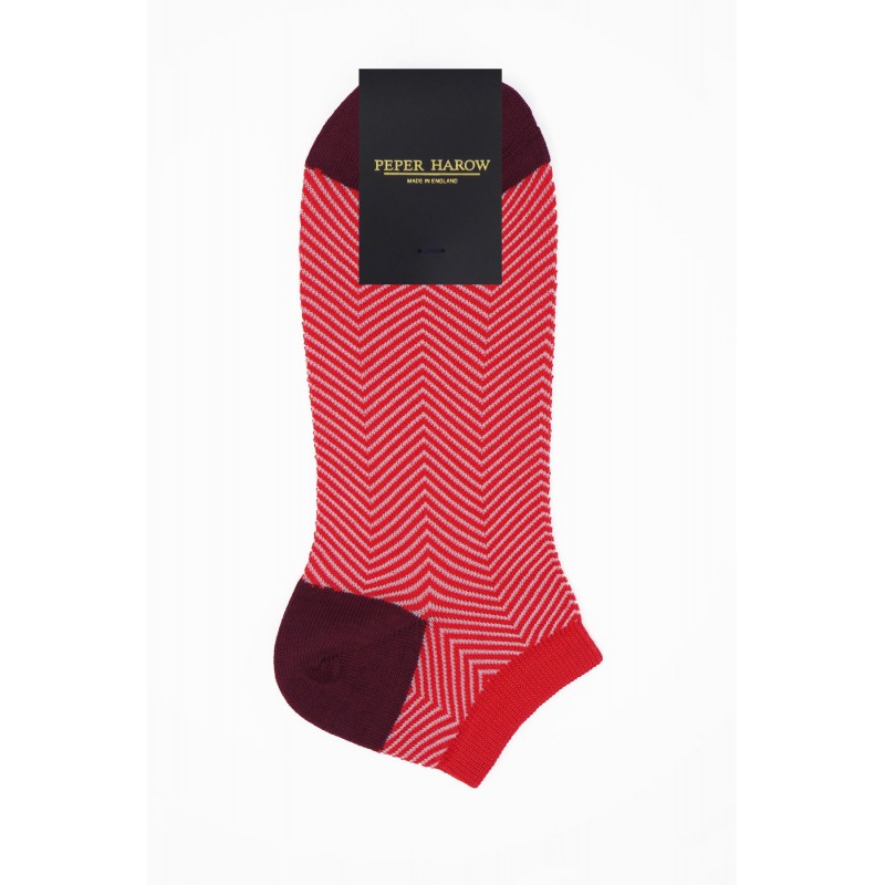 Men PEPER HAROW Lux Taylor Mens Trainer Socks Bundle - Red Yellow £18.00