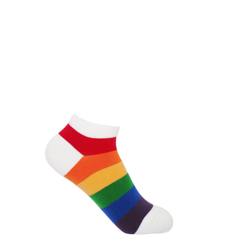 Women PEPER HAROW Block Stripe Womens Trainer Socks Bundle - Rainbow Earth £17.00