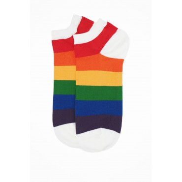 Women PEPER HAROW Block Stripe Womens Trainer Socks Bundle - Rainbow Earth £17.00