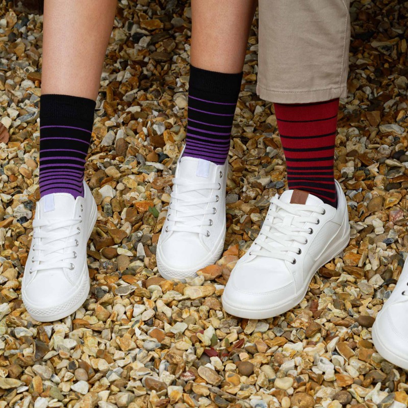 Women PEPER HAROW Retro Stripe Womens Socks - Purple £14.00