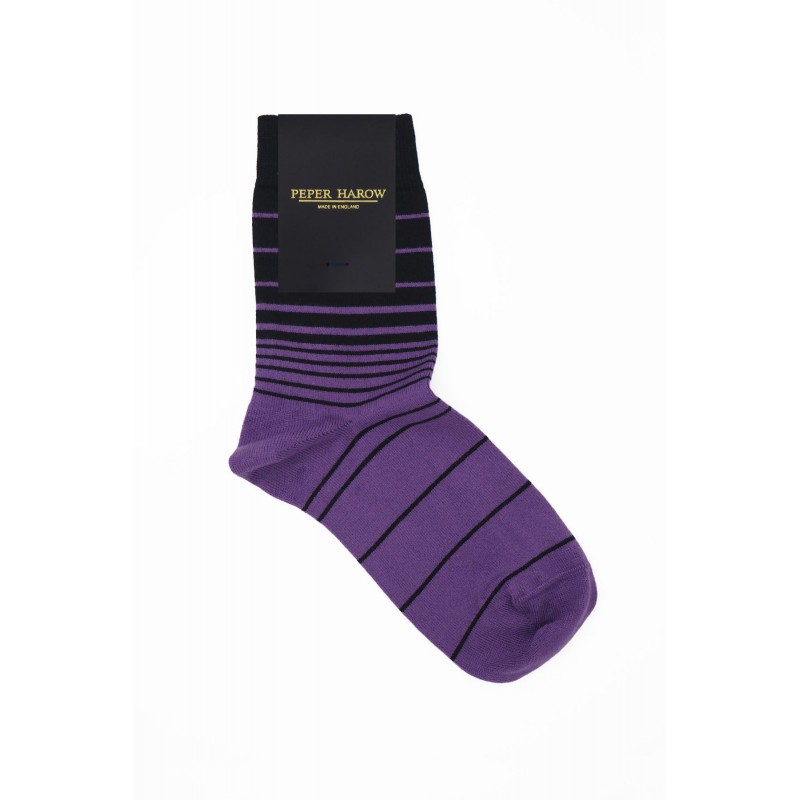 Women PEPER HAROW Retro Stripe Womens Socks - Purple £14.00