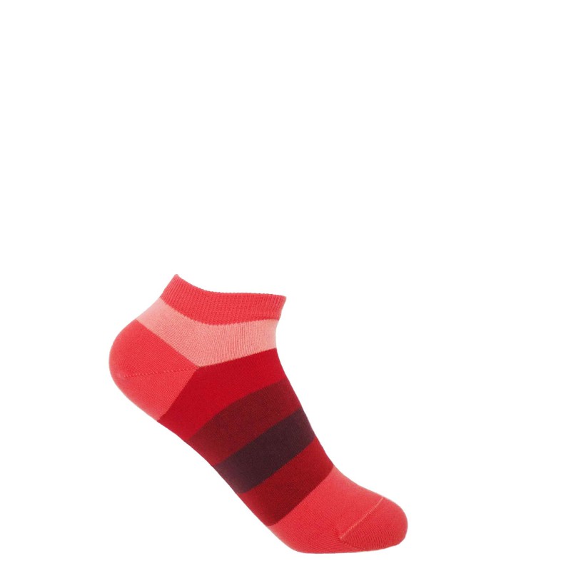 Women PEPER HAROW Block Stripe Womens Trainer Socks - Fire £10.00