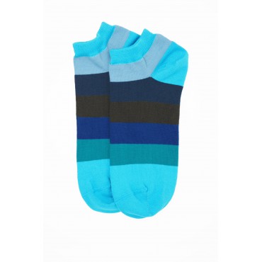 Women PEPER HAROW Block Stripe Womens Trainer Socks - Aqua £10.00