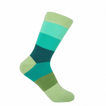 Women PEPER HAROW Block Stripe Womens Socks - Earth £14.00