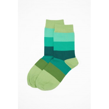 Women PEPER HAROW Block Stripe Womens Socks - Earth £14.00