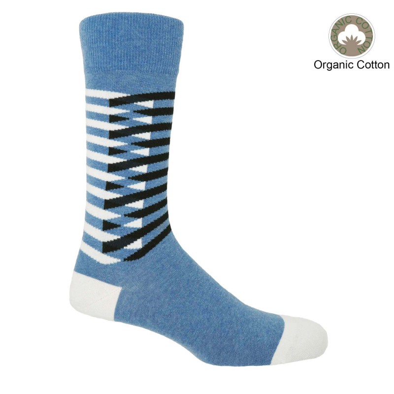 Men PEPER HAROW Symmetry Organic Mens Socks - Blue £16.00