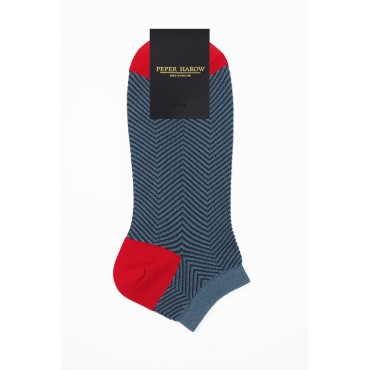 Men PEPER HAROW Lux Taylor Mens Trainer Socks Bundle - Blue Red £18.00