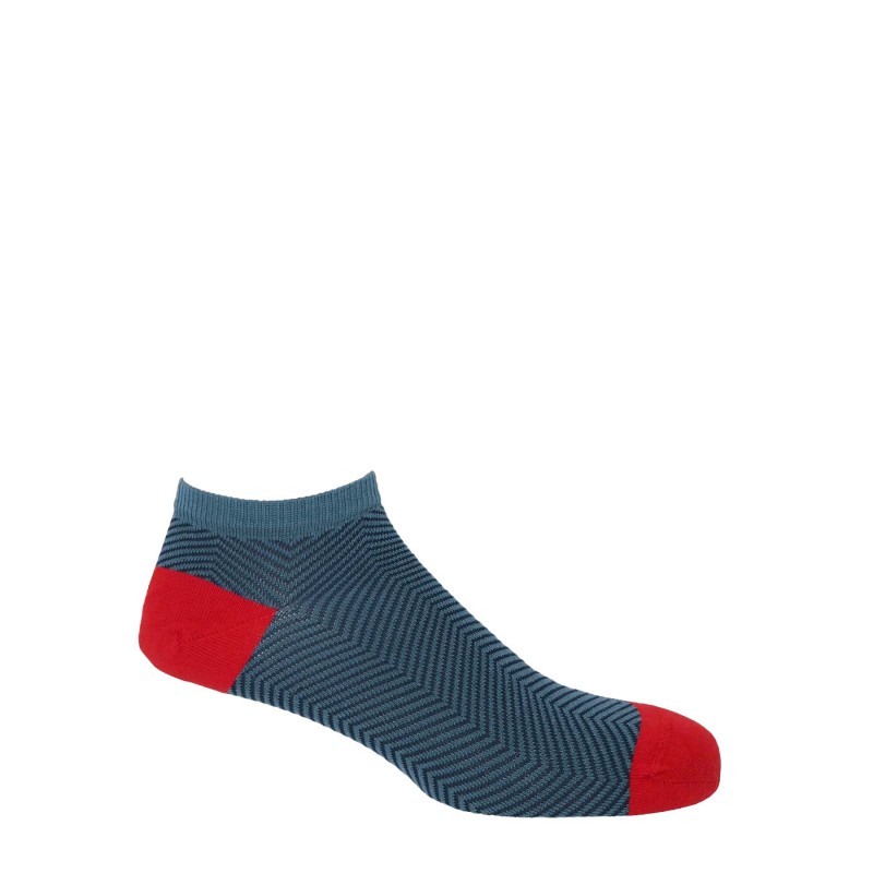 Men PEPER HAROW Lux Taylor Mens Trainer Socks Bundle - Blue Red £18.00