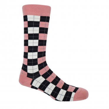 Men PEPER HAROW Checkmate Mens Socks - Pink £12.00