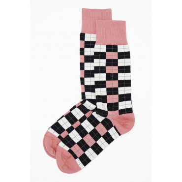 Men PEPER HAROW Checkmate Mens Socks - Pink £12.00