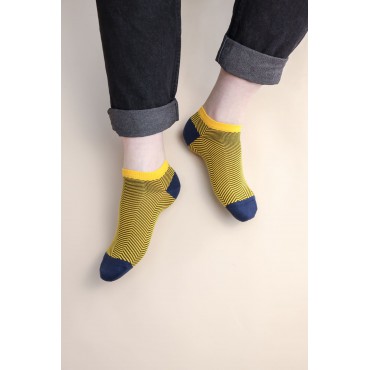 Men PEPER HAROW Lux Taylor Mens Trainer Socks - Yellow £12.00