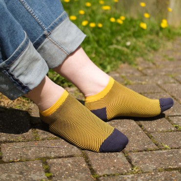 Men PEPER HAROW Lux Taylor Mens Trainer Socks - Yellow £12.00