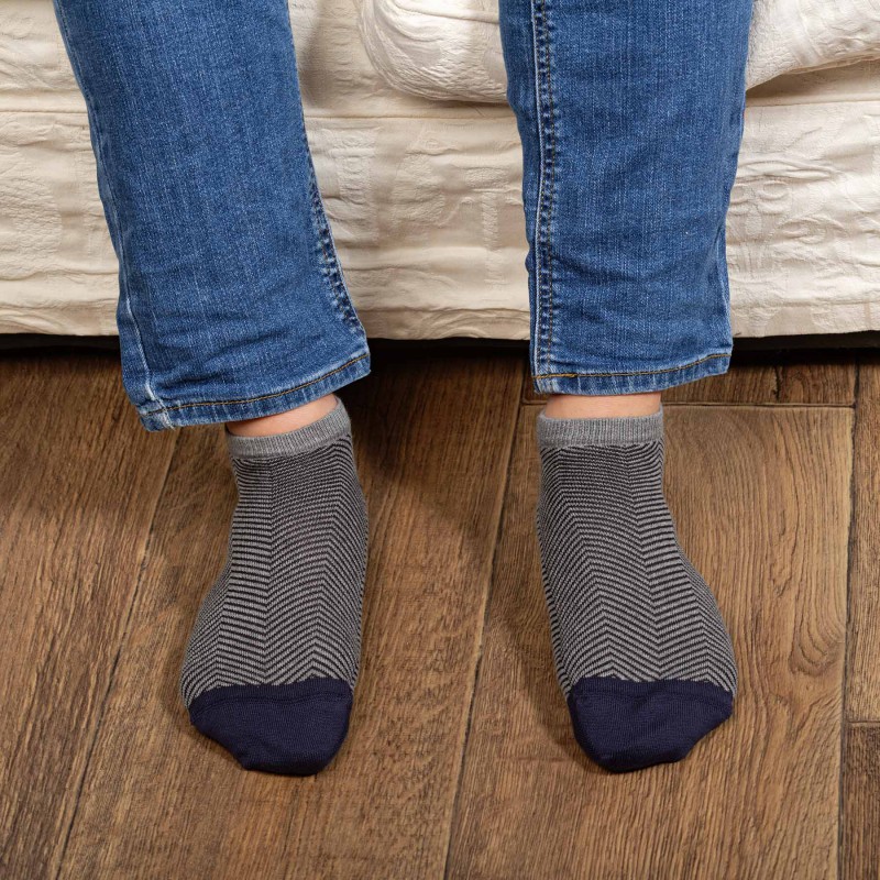 Men PEPER HAROW Lux Taylor Mens Trainer Socks - Grey £12.00