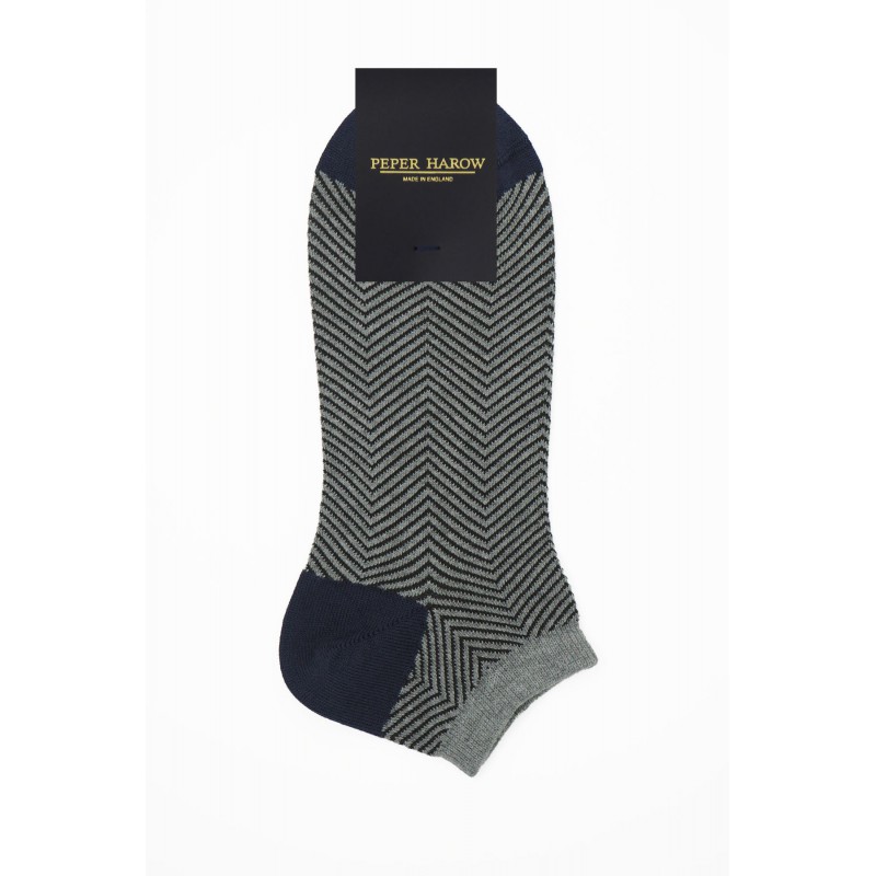 Men PEPER HAROW Lux Taylor Mens Trainer Socks - Grey £12.00