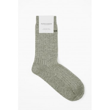 Women PEPER HAROW Recycled Ribbed Womens Socks - Grey £6.00