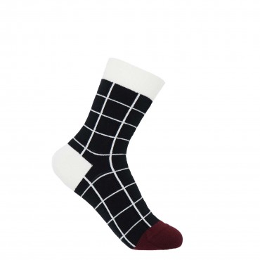 Women PEPER HAROW Grid Womens Socks - Black £14.00