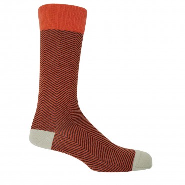 Men PEPER HAROW Lux Taylor Mens Socks - Orange £15.00