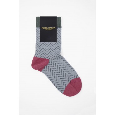 Women PEPER HAROW Zigzag Womens Socks - Lavender £14.00