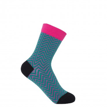 Women PEPER HAROW Zigzag Womens Socks - Teal £14.00