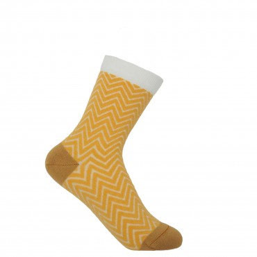 Women PEPER HAROW Zigzag Womens Socks - Yellow £14.00