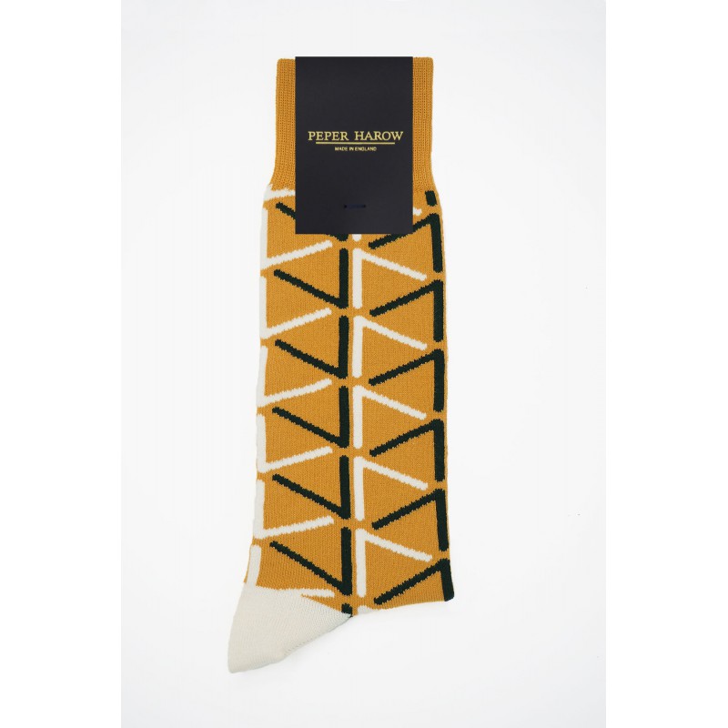 Men PEPER HAROW Septem Mens Socks - Mustard £12.00