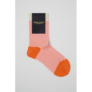 Women PEPER HAROW Zigzag Womens Socks - Pink £14.00