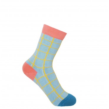 Women PEPER HAROW Grid Womens Socks - Blue £14.00